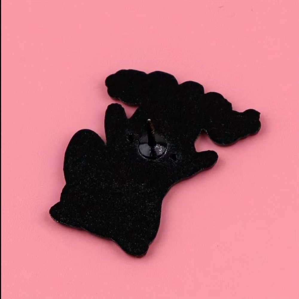 Raccoon Chaos Enamel Pin - Black and Gray - Picture 3 of 3